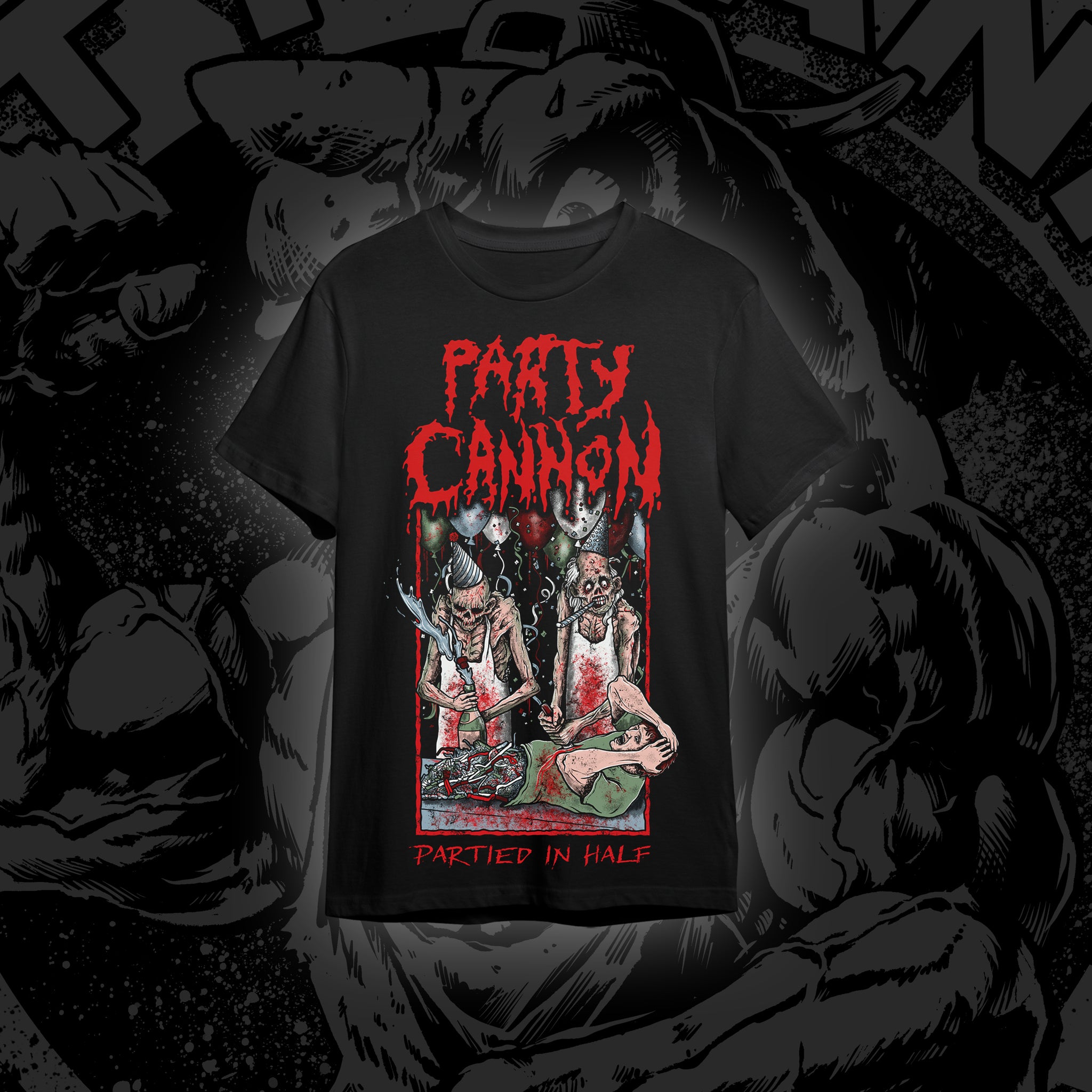 Partied In Half Cannibal Tee – Party Cannon
